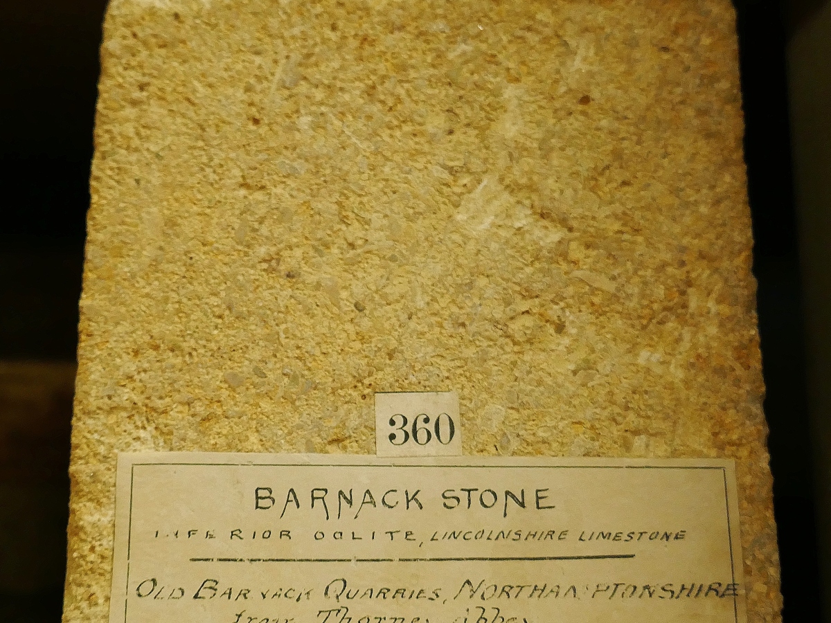 60: Barnack stone, one of the earliest stones to be shipped to London